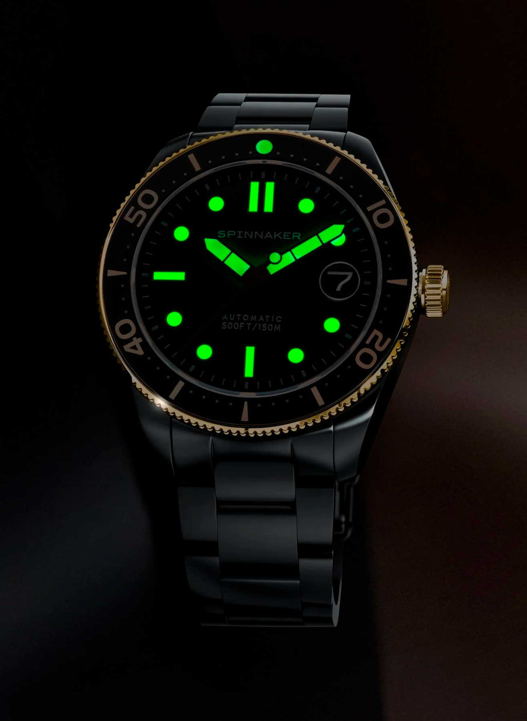 Relógio SPINNAKER Automático Black & Gold CROFT MID-SP-5100-33 *40mm