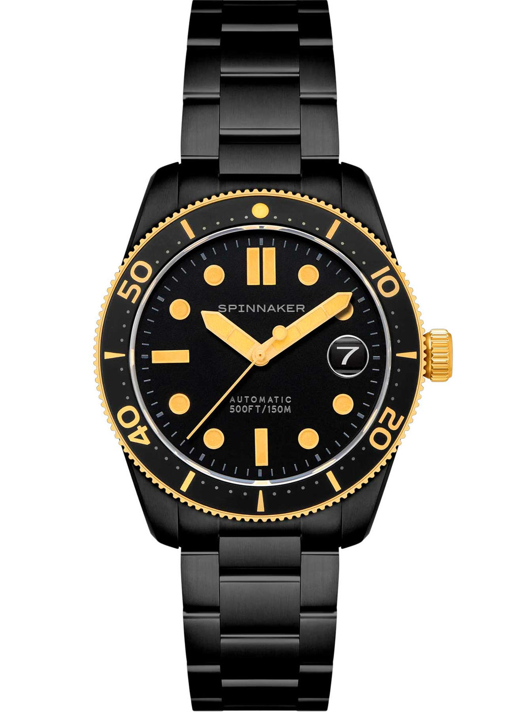 Relógio SPINNAKER Automático Black & Gold CROFT MID-SP-5100-33 *40mm