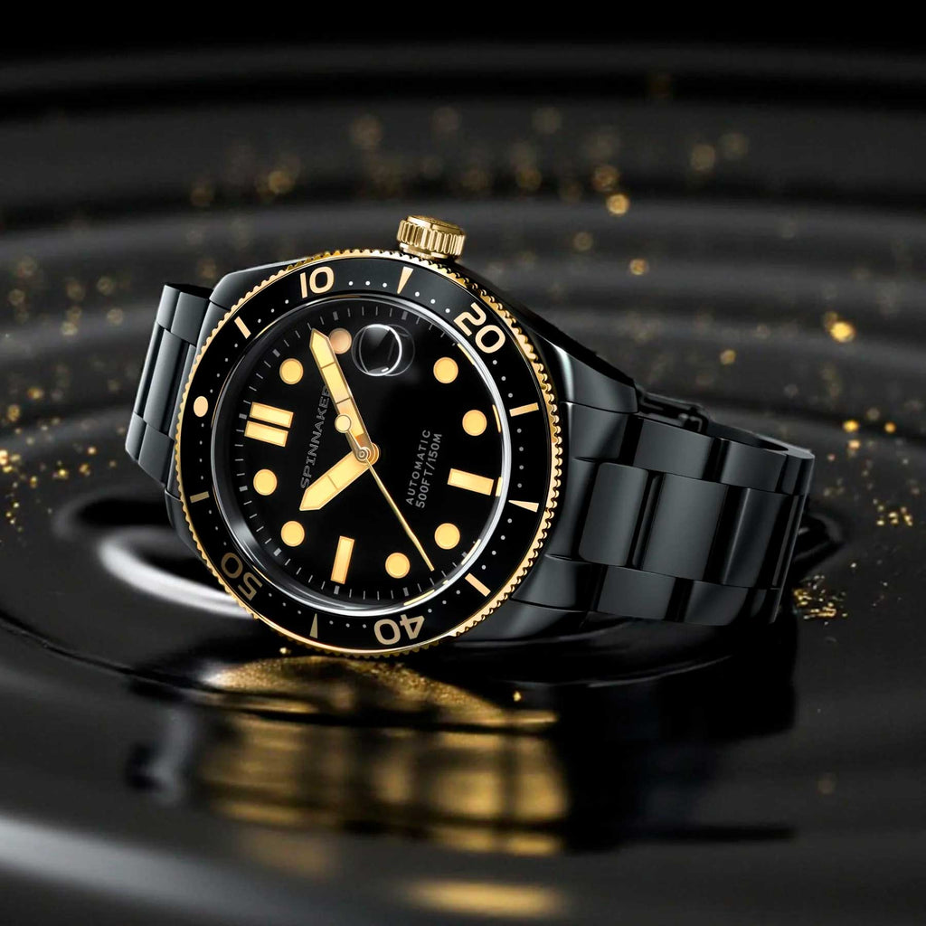 Relógio SPINNAKER Automático Black & Gold CROFT MID-SP-5100-33 *40mm
