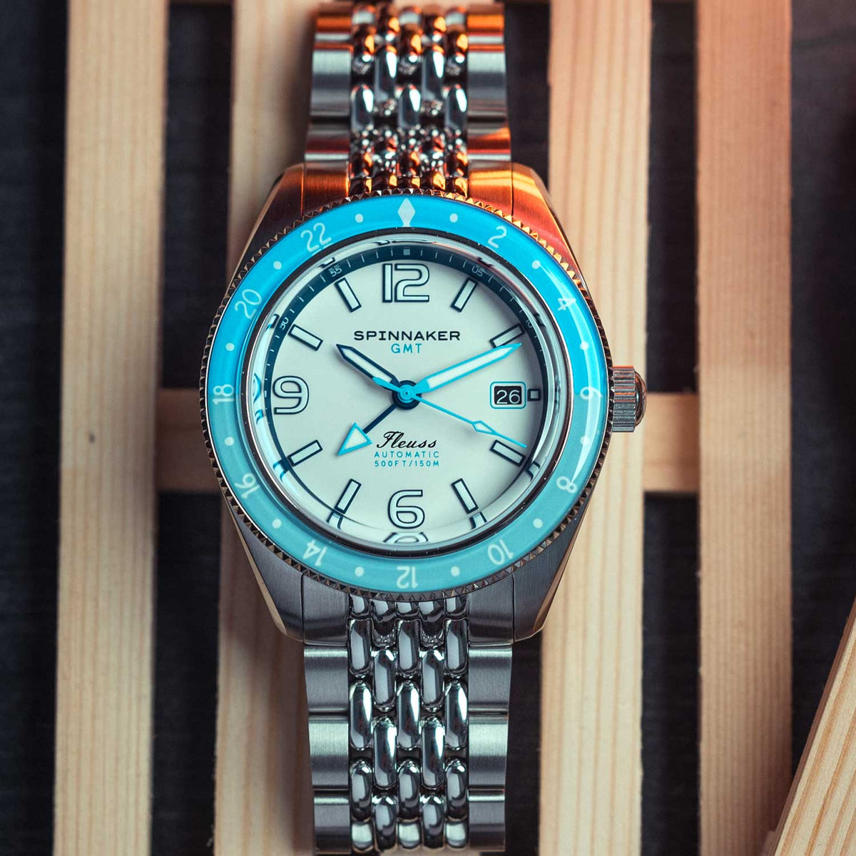 Relógio Spinnaker Automático Fleuss GMT SP-5120-22 *Kit Pulseira