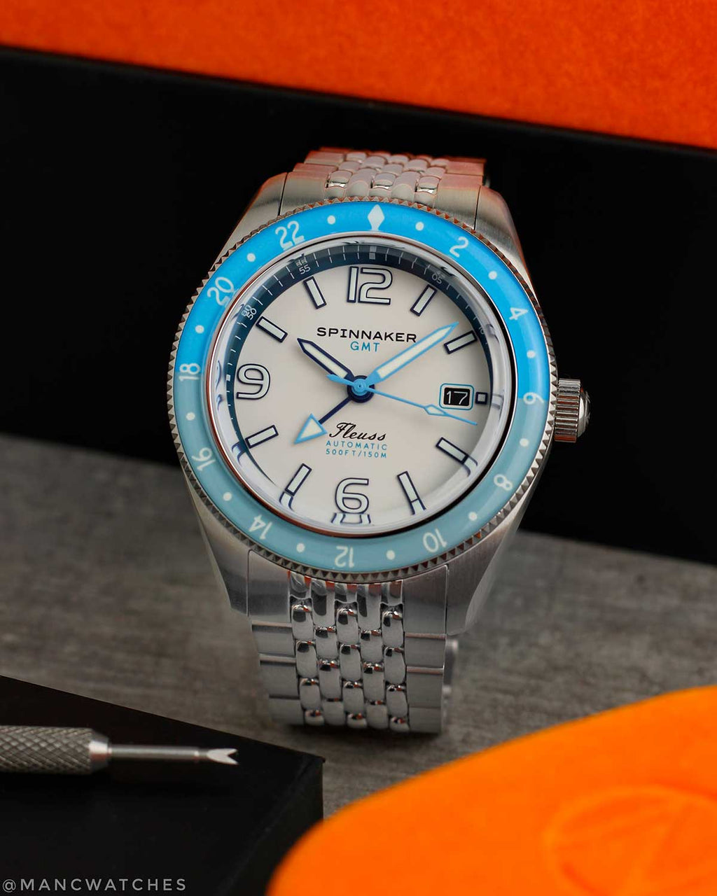 Relógio Spinnaker Automático Fleuss GMT SP-5120-22 *Kit Pulseira