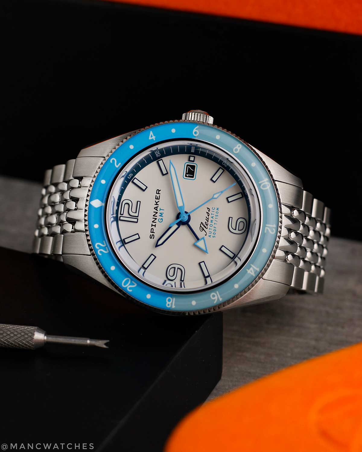 Relógio Spinnaker Automático Fleuss GMT SP-5120-22 *Kit Pulseira
