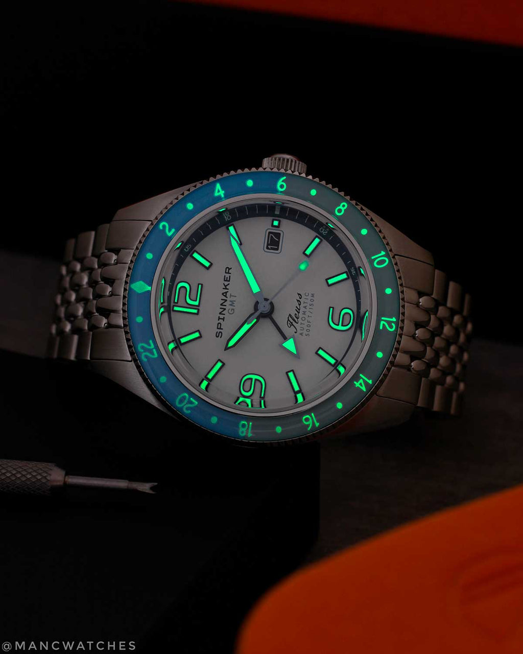 Relógio Spinnaker Automático Fleuss GMT SP-5120-22 *Kit Pulseira