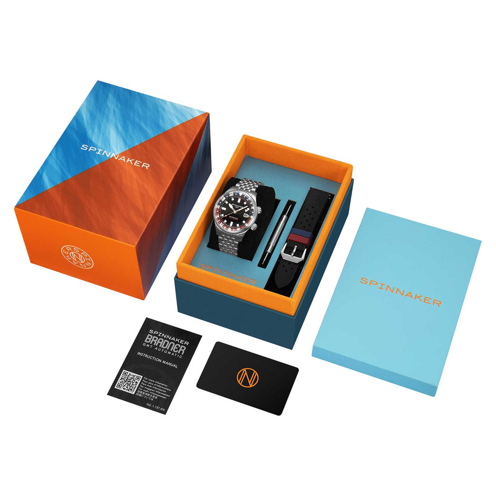 Relógio Spinnaker Automático Bradner GMT SP-5121-55 *Kit Pulseira Extra