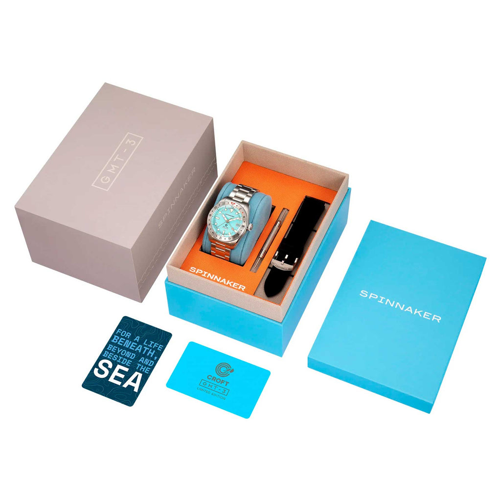Relógio Spinnaker Automático Croft SP-5157-11 *39mm *Edição Ltda GMT-3