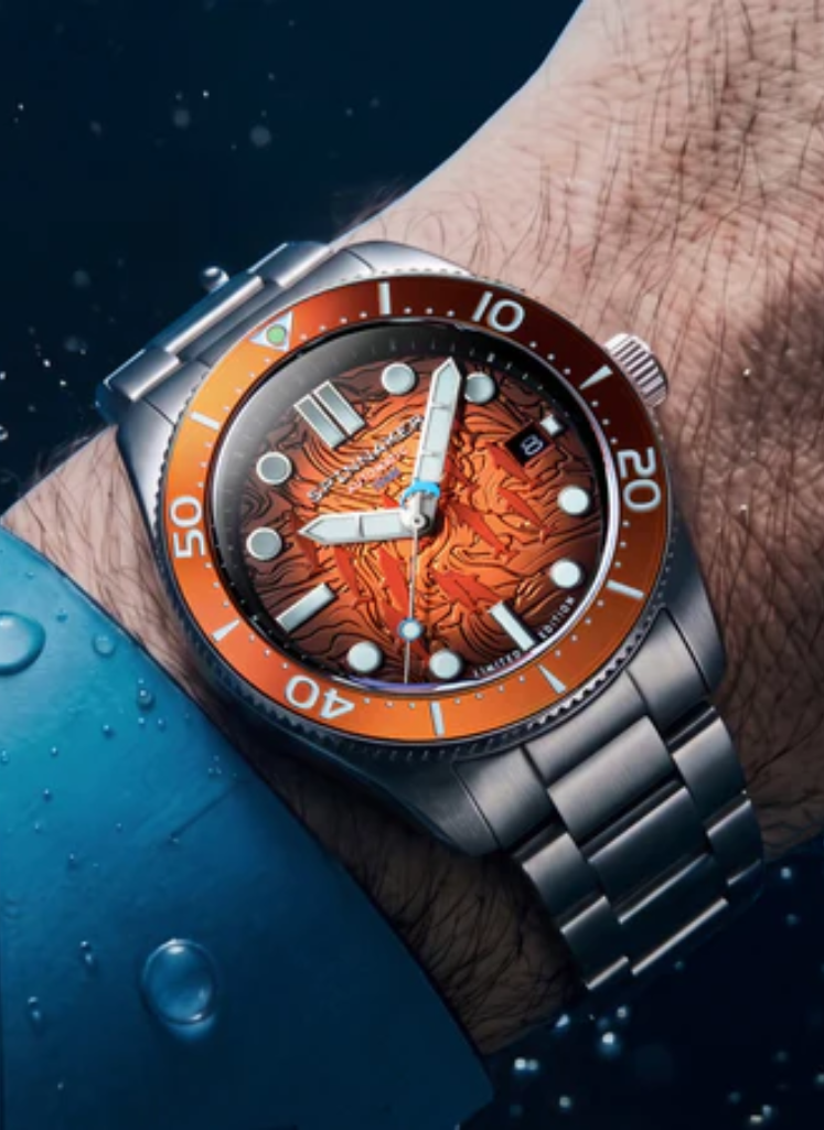 Relógio Spinnaker Automático CROFT MID-SIZE Sunrise Splash SP-5177-33 *Ed Ltda do Projeto Golfinho