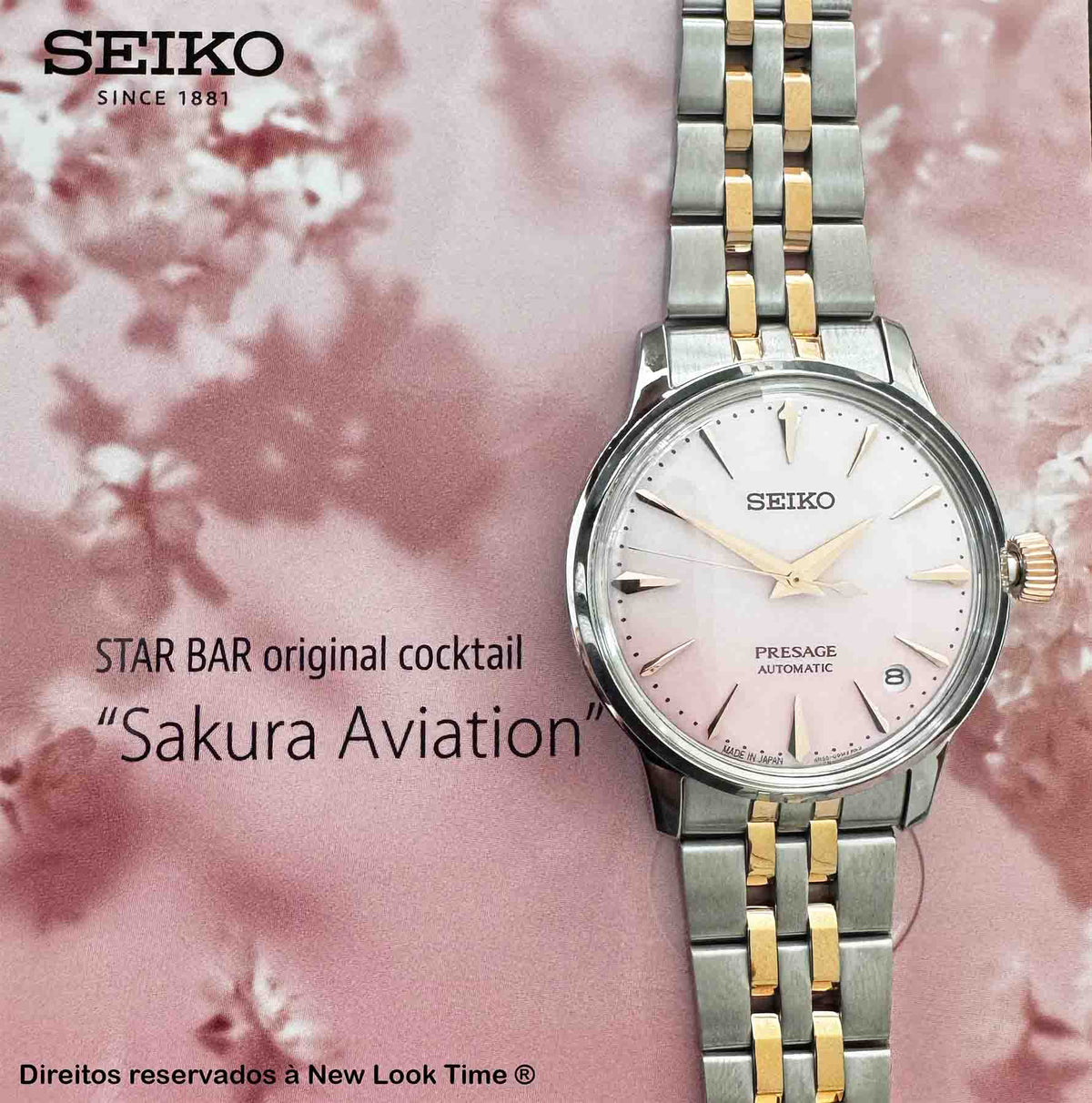Relógio SEIKO Feminino Presage Automático Cocktail Time SRPM06J1