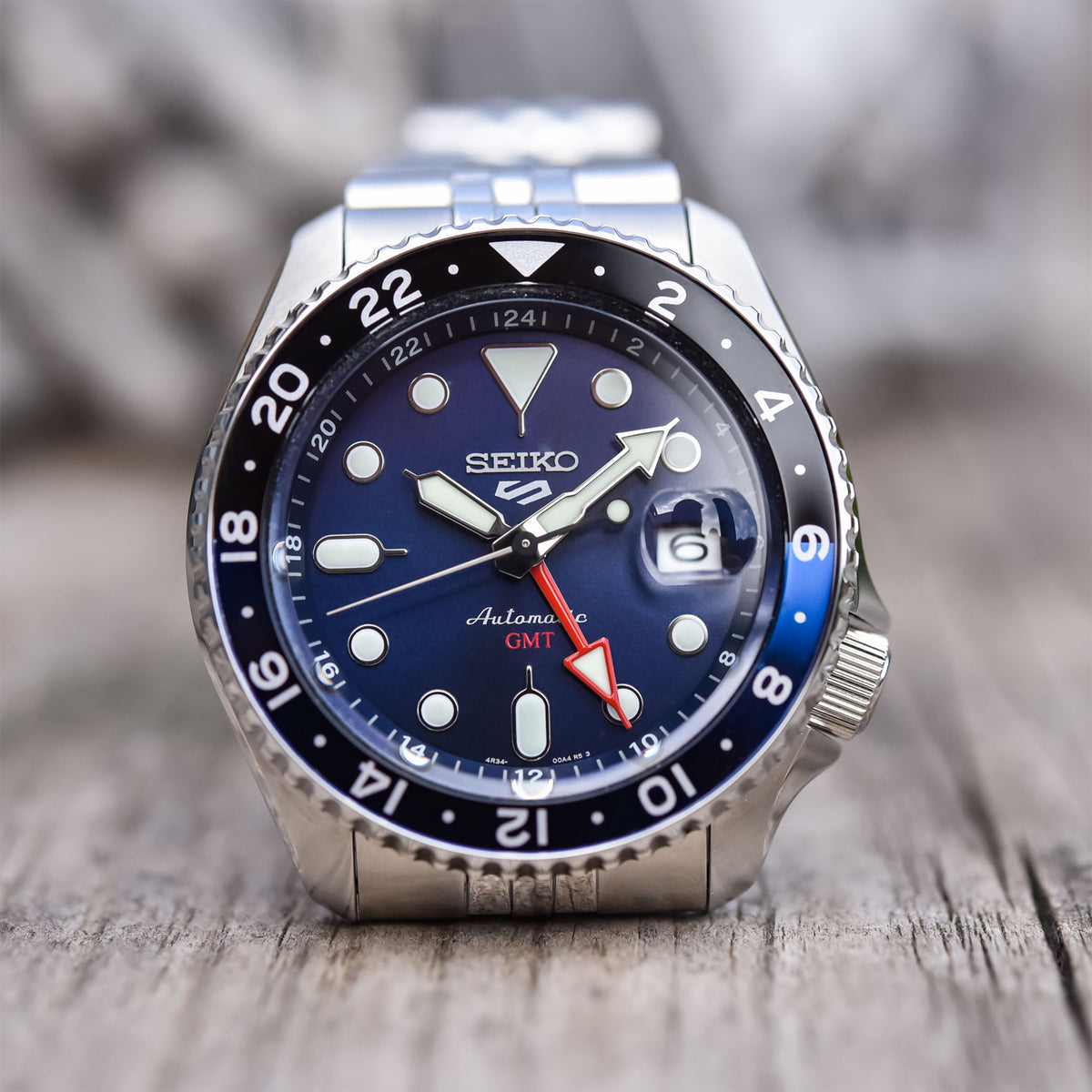 Relógio New SEIKO 5 Automático Sports GMT SSK003