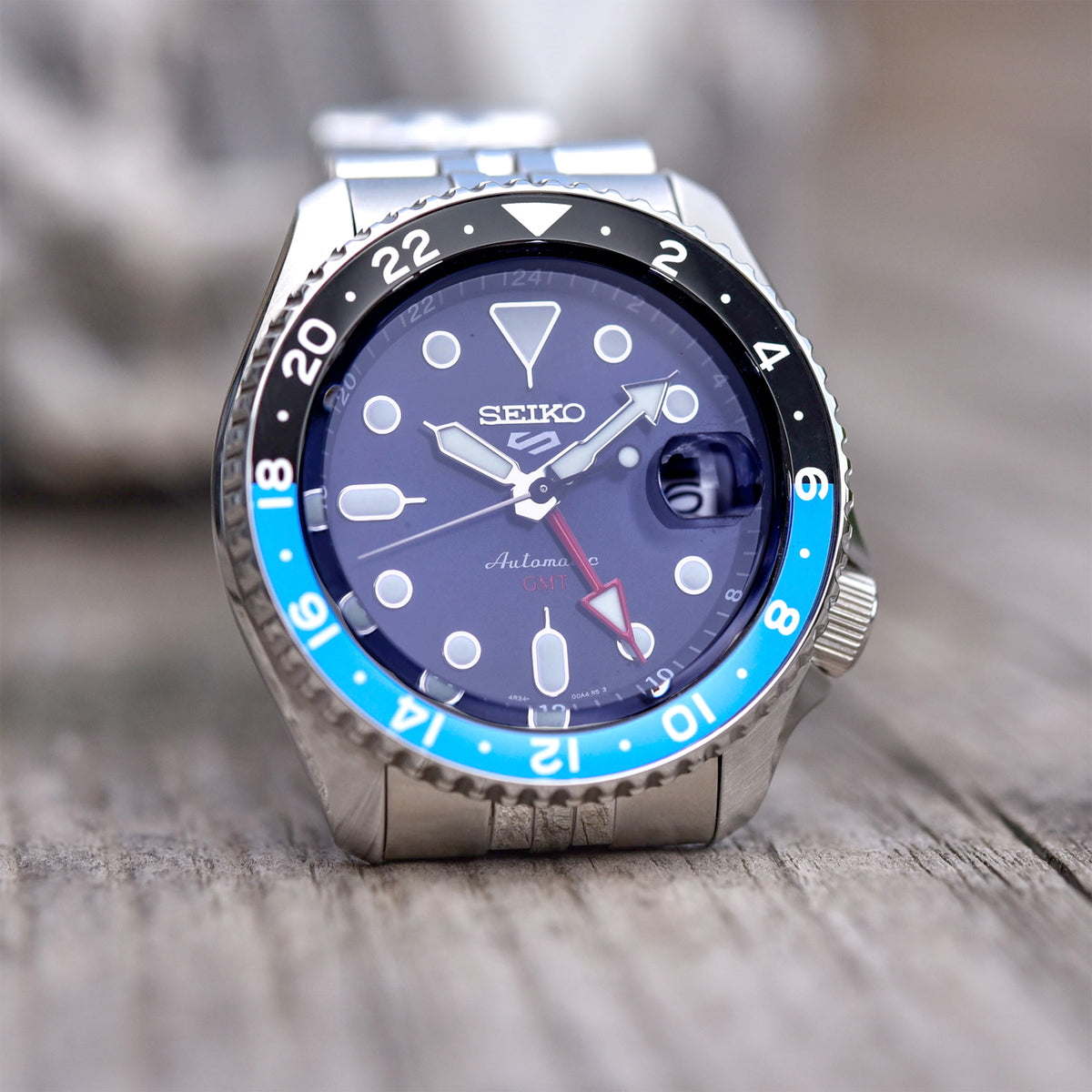 Relógio New SEIKO 5 Automático Sports GMT SSK003