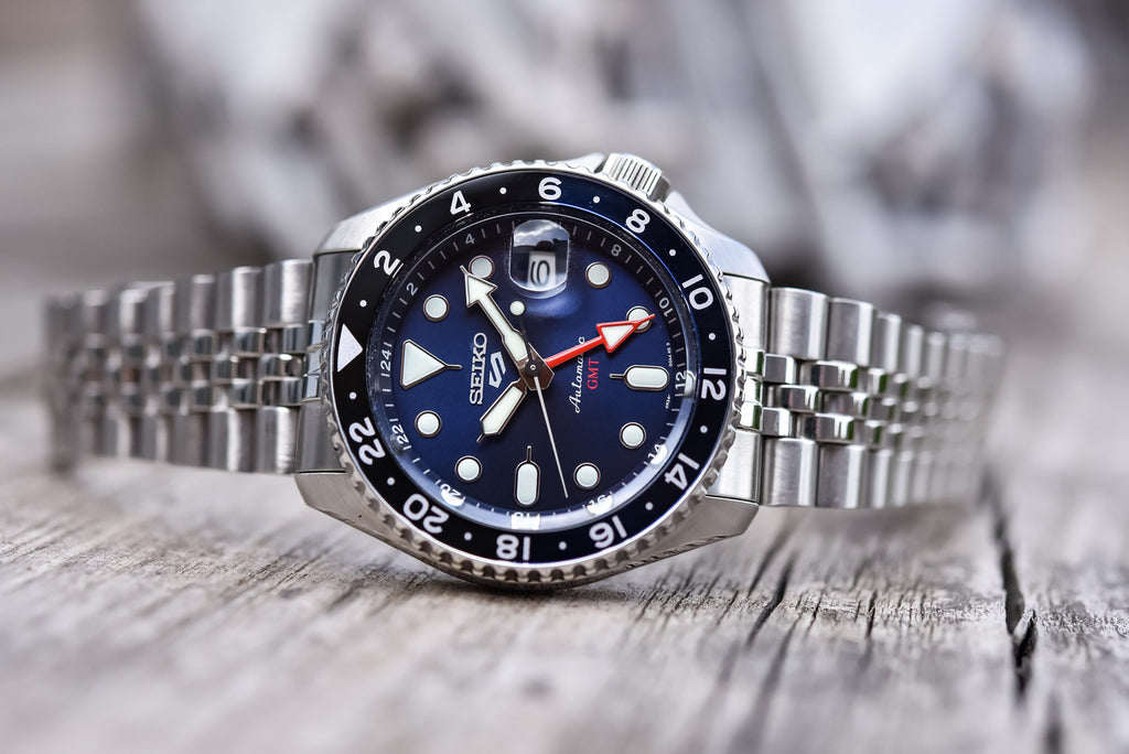 Relógio New SEIKO 5 Automático Sports GMT SSK003