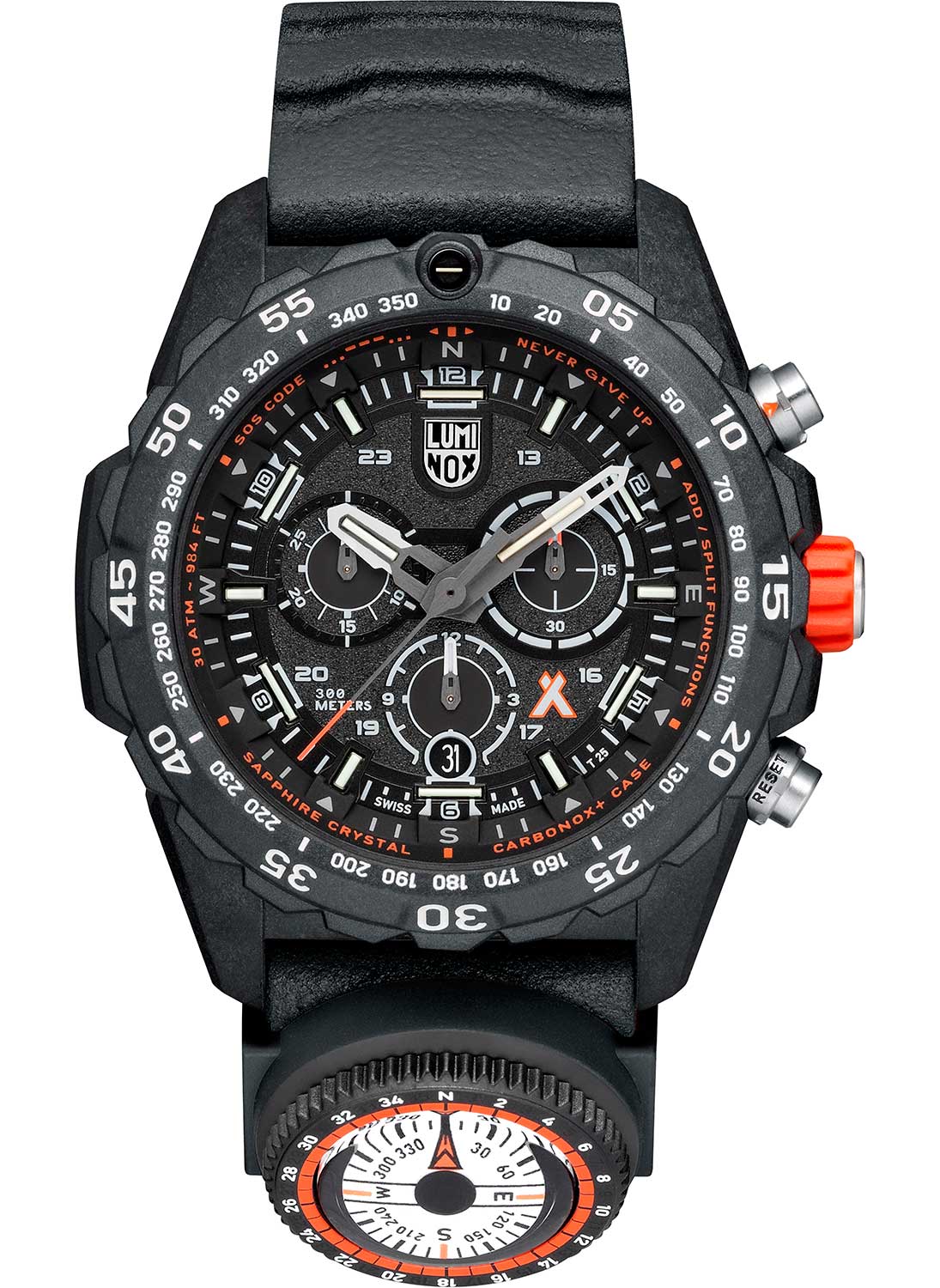 RELÓGIO LUMINOX BEAR GRYLLS SURVIVAL MASTER SERIES 3741 *Safira *45mm *Swiss Made