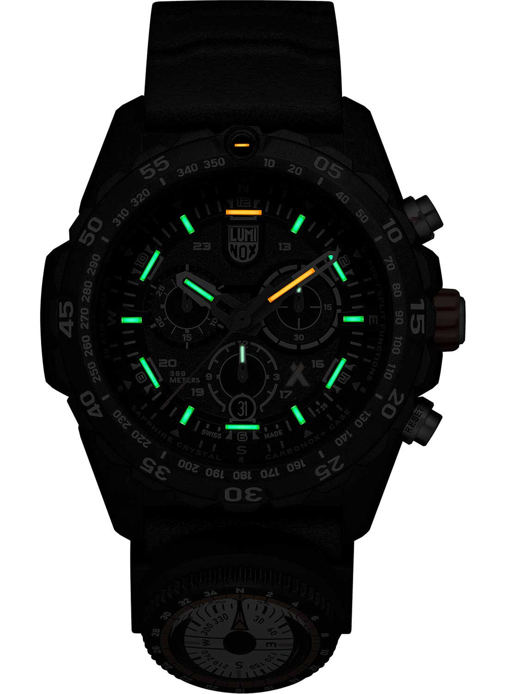 RELÓGIO LUMINOX BEAR GRYLLS SURVIVAL MASTER SERIES 3741 *Safira *45mm *Swiss Made