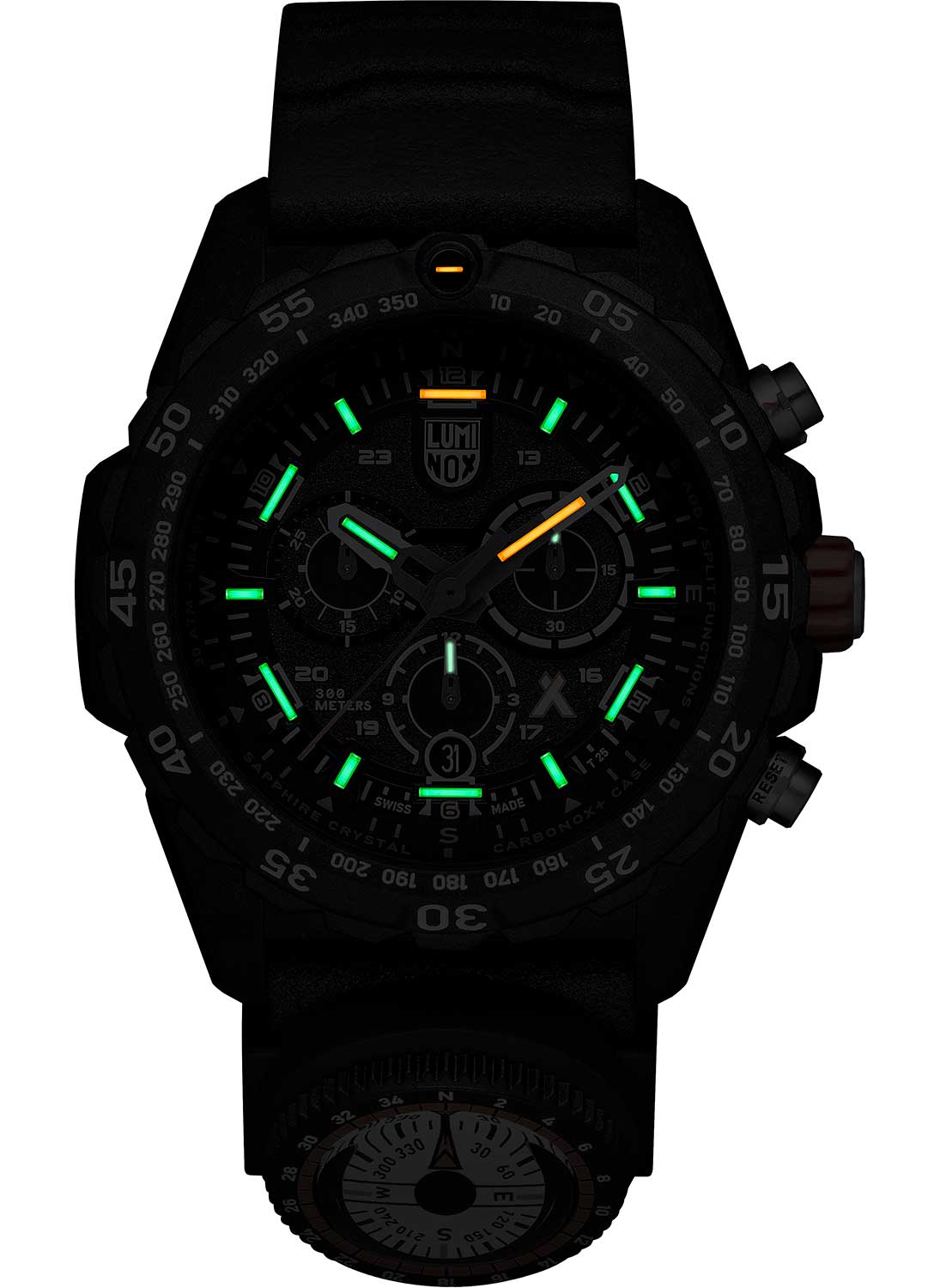 RELÓGIO LUMINOX BEAR GRYLLS SURVIVAL MASTER SERIES 3741 *Safira *45mm *Swiss Made