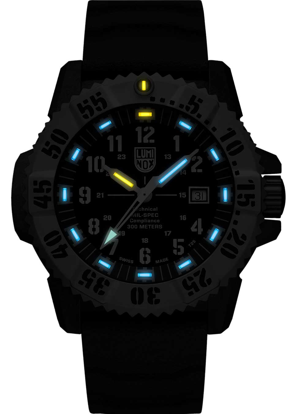 RELÓGIO LUMINOX MIL-SPEC 3351.1 KIT PULSEIRA NATO CAMUFLADO *46mm *Safira *Swiss Made