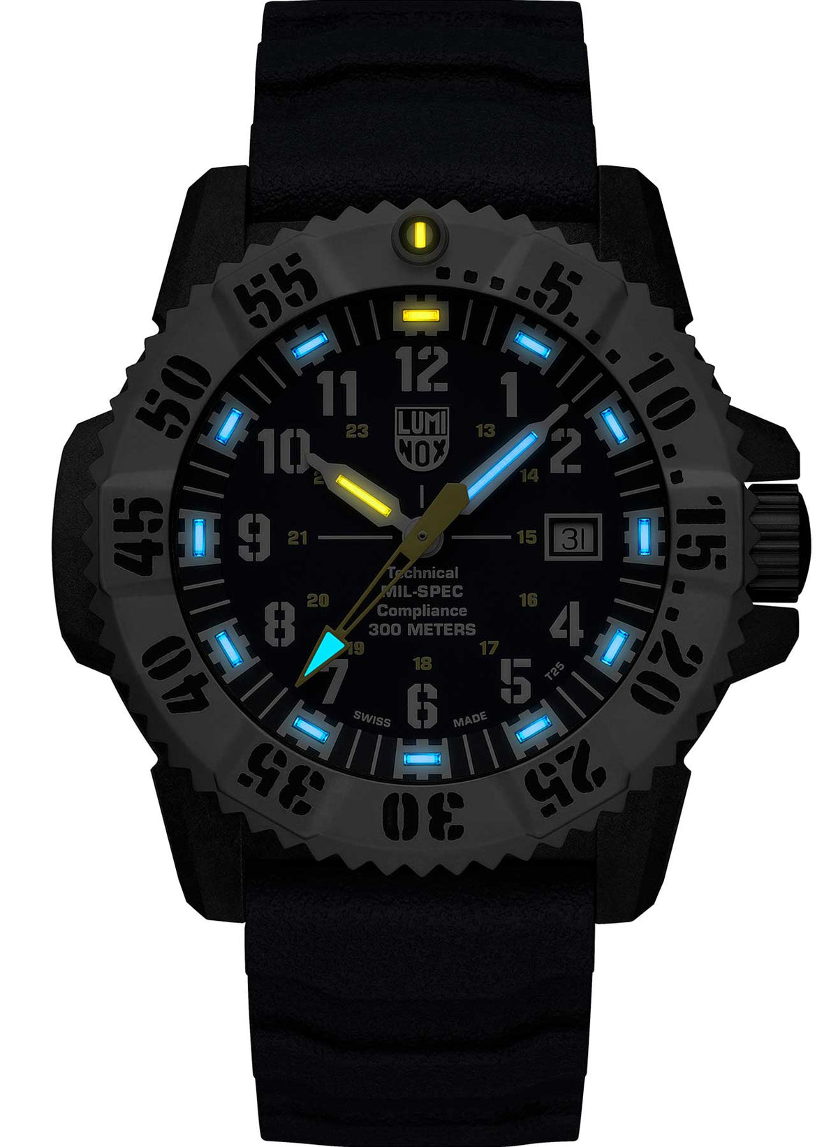 RELÓGIO LUMINOX MIL-SPEC XL.3355 KIT PULSEIRA NATO *46MM *Safira *Swiss Made