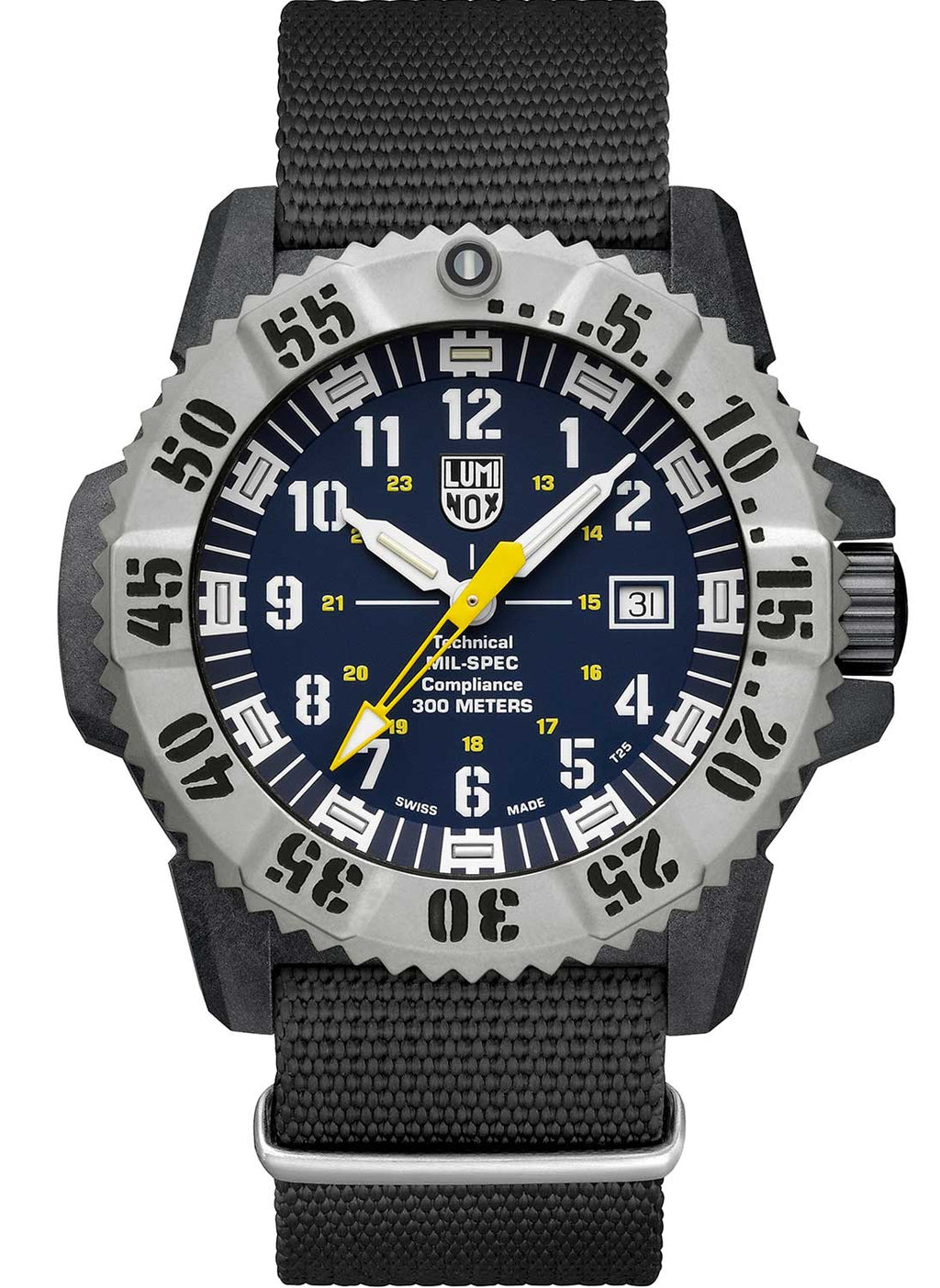 RELÓGIO LUMINOX MIL-SPEC XL.3355 KIT PULSEIRA NATO *46MM *Safira *Swiss Made