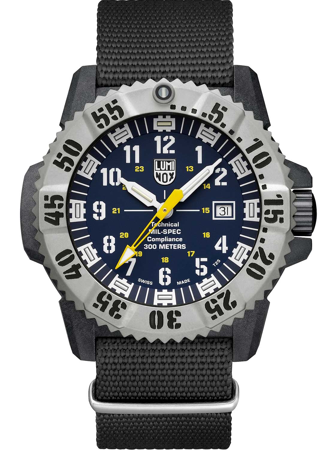RELÓGIO LUMINOX MIL-SPEC XL.3355 KIT PULSEIRA NATO *46MM *Safira *Swiss Made