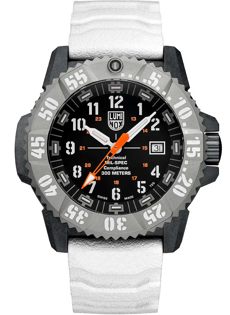 RELÓGIO LUMINOX MIL-SPEC 3359 KIT PULSEIRA NATO PRETA *46MM *Safira *Swiss Made