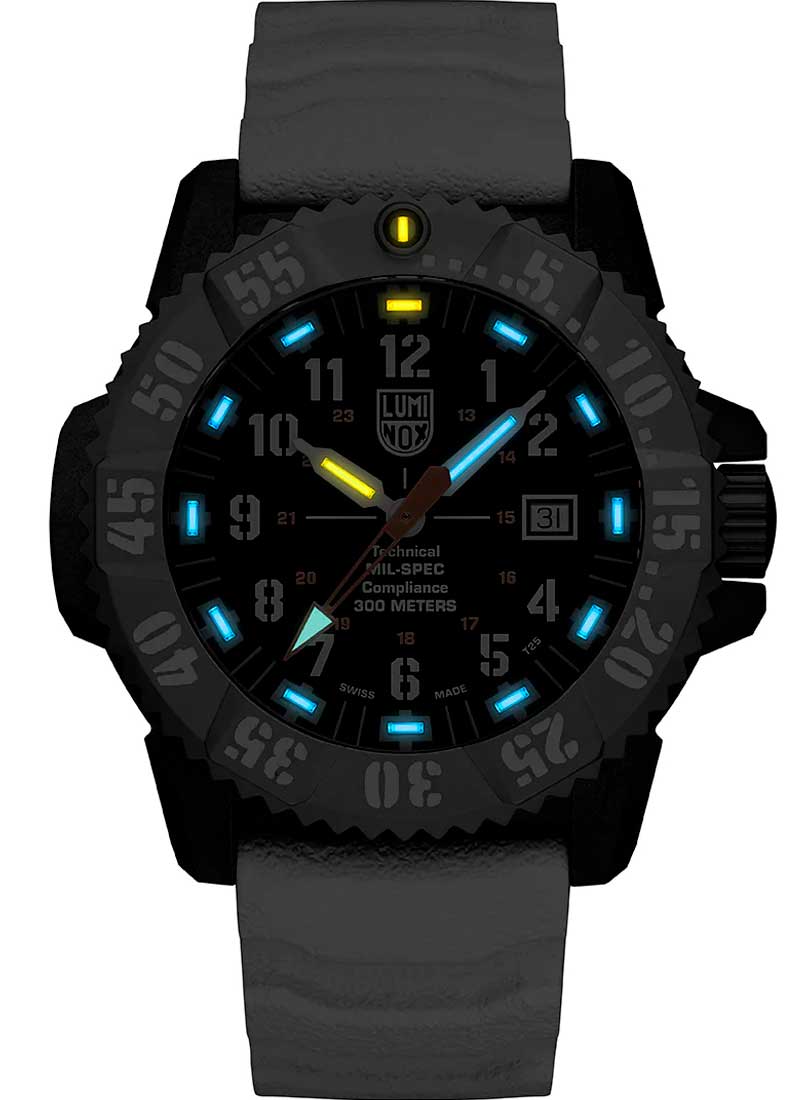 RELÓGIO LUMINOX MIL-SPEC 3359 KIT PULSEIRA NATO PRETA *46MM *Safira *Swiss Made