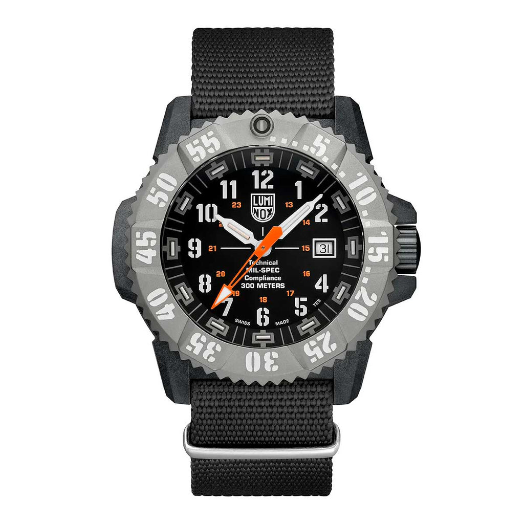 RELÓGIO LUMINOX MIL-SPEC 3359 KIT PULSEIRA NATO PRETA *46MM *Safira *Swiss Made