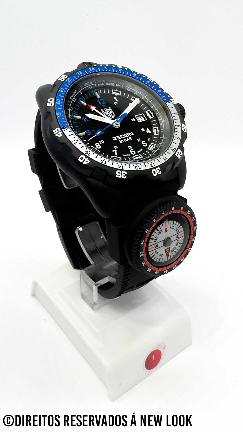 RELÓGIO LUMINOX RECON NAV SPEC XL.8833 46mm *Safira *Swiss Made
