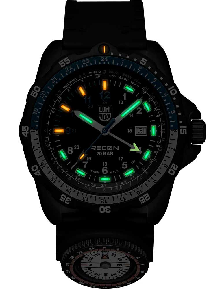 RELÓGIO LUMINOX RECON NAV SPEC XL.8833 46mm *Safira *Swiss Made