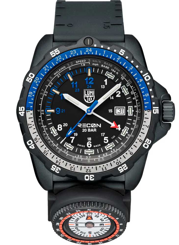 RELÓGIO LUMINOX RECON NAV SPEC XL.8833 46mm *Safira *Swiss Made