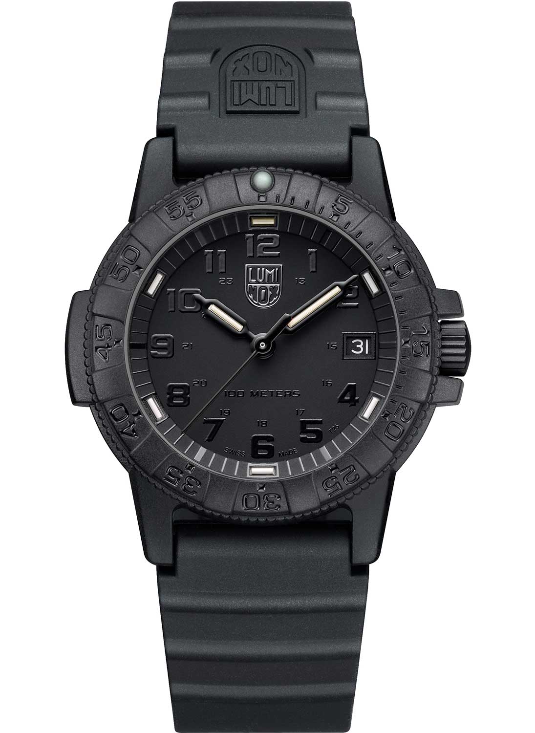 RELÓGIO LUMINOX LEATHERBACK SEA TURTLE 0301 BLACKOUT *39mm *Swiss Made