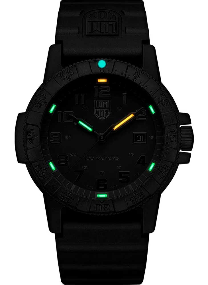 RELÓGIO LUMINOX LEATHERBACK SEA TURTLE GIANT 0321 BLACKOUT *44mm *Swiss Made