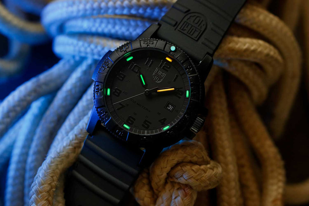 RELÓGIO LUMINOX LEATHERBACK SEA TURTLE GIANT 0321 BLACKOUT *44mm *Swiss Made