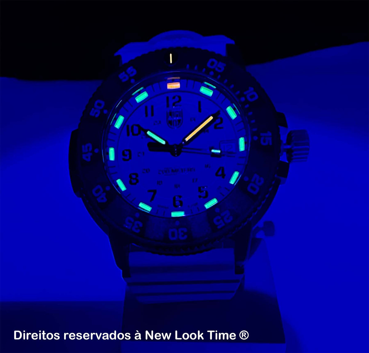 RELÓGIO LUMINOX NAVY SEAL EVO 3010.EVO.S *Safira *43mm *Swiss Made