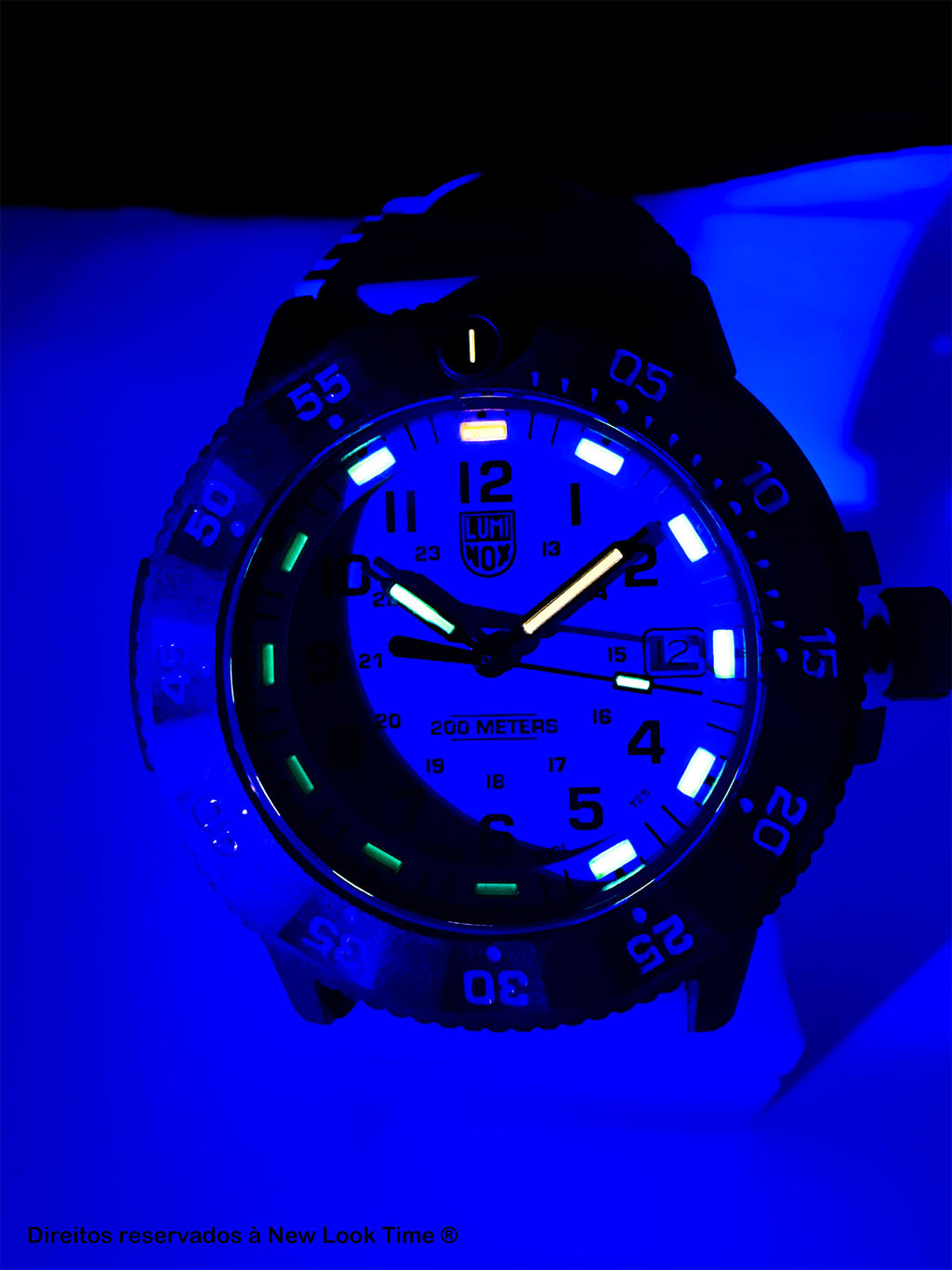 RELÓGIO LUMINOX NAVY SEAL EVO 3010.EVO.S *Safira *43mm *Swiss Made
