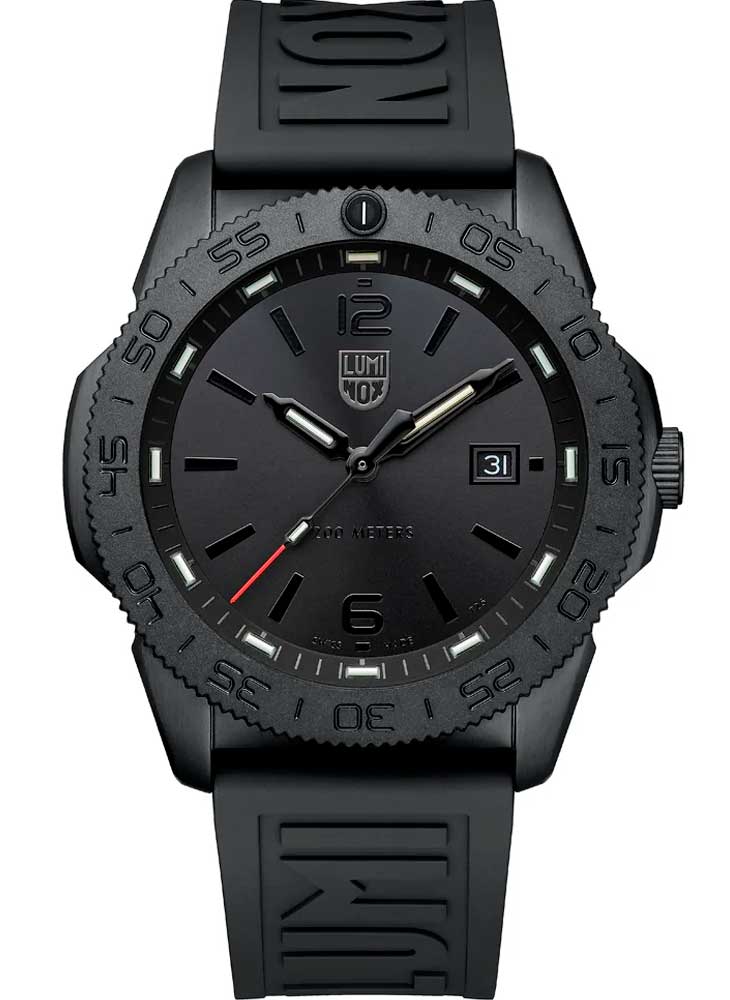 RELÓGIO LUMINOX PACIFIC DIVER 3121 BLACKOUT *Safira *44mm *Swiss Made