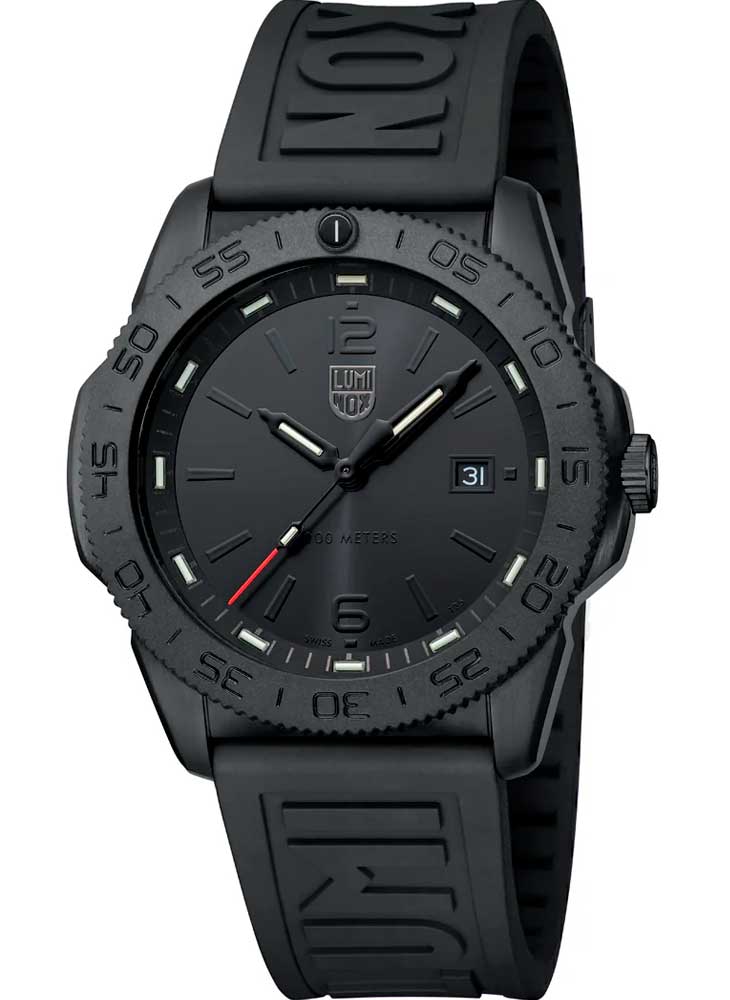 RELÓGIO LUMINOX PACIFIC DIVER 3121 BLACKOUT *Safira *44mm *Swiss Made