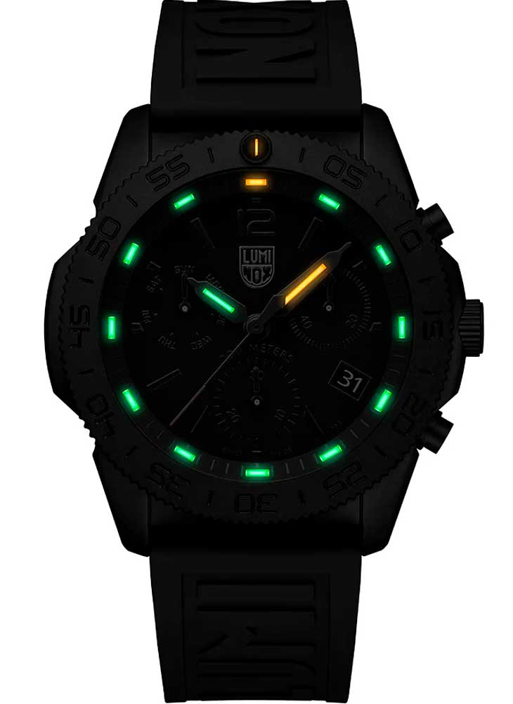 RELÓGIO LUMINOX PACIFIC DIVER CHRONOGRAPH XS.3141.BO.1 44mm *Safira *Swiss Made