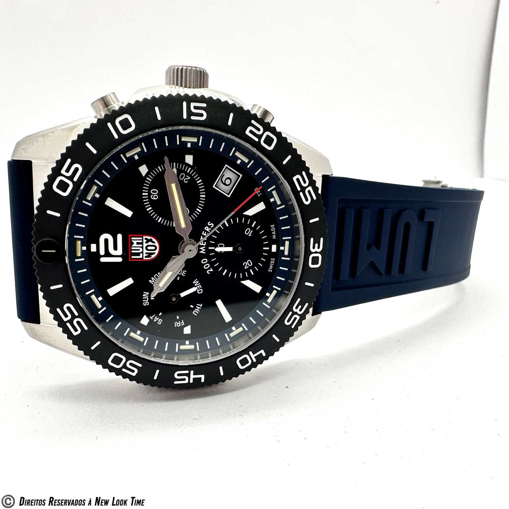 RELÓGIO LUMINOX PACIFIC DIVER CRONOGRAPH 3143 *Safira *44mm *Swiss Made