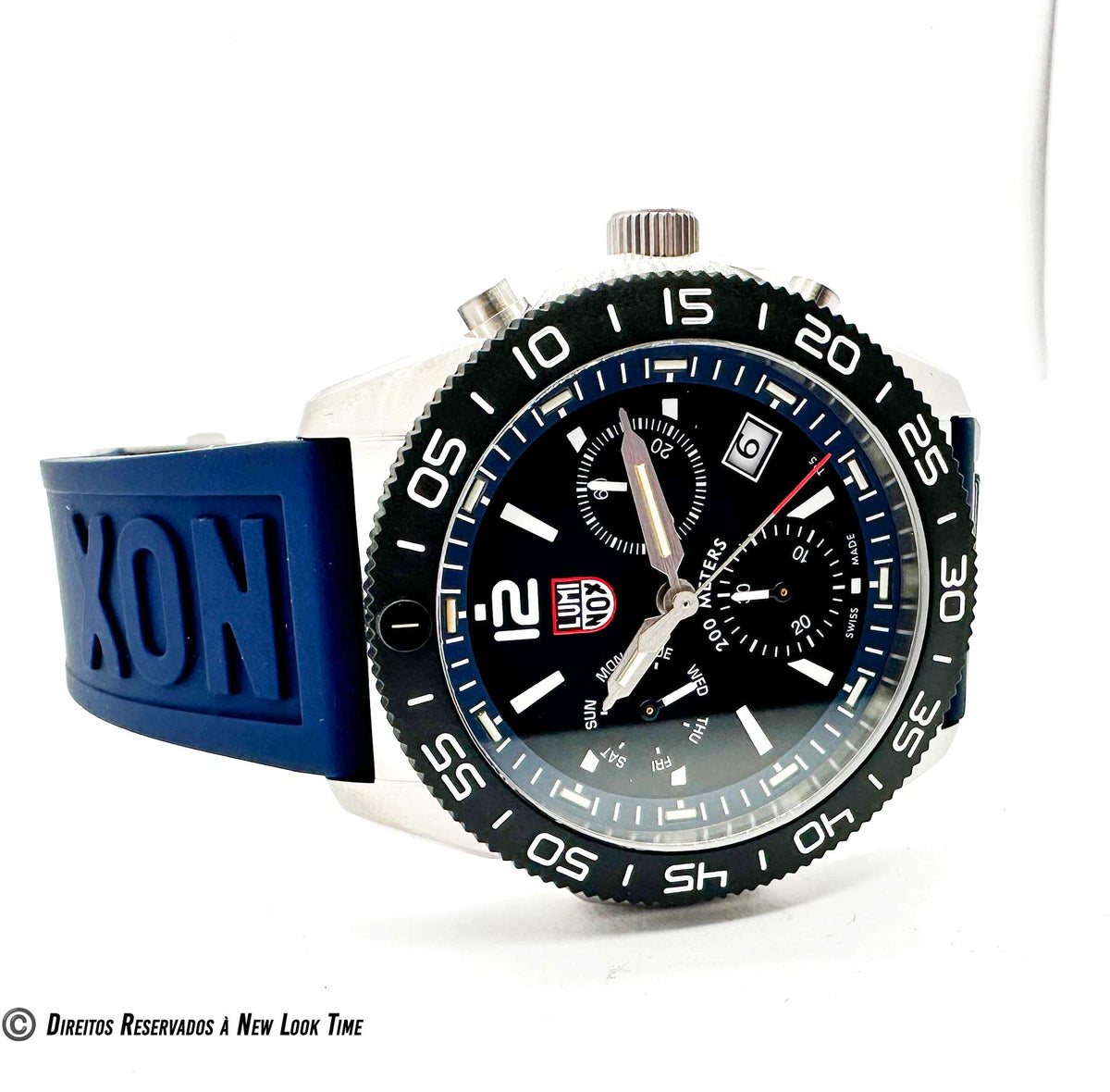 RELÓGIO LUMINOX PACIFIC DIVER CRONOGRAPH 3143 *Safira *44mm *Swiss Made