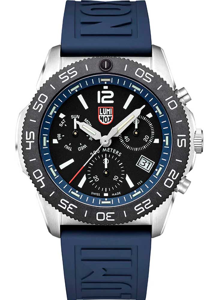RELÓGIO LUMINOX PACIFIC DIVER CRONOGRAPH 3143 *Safira *44mm *Swiss Made