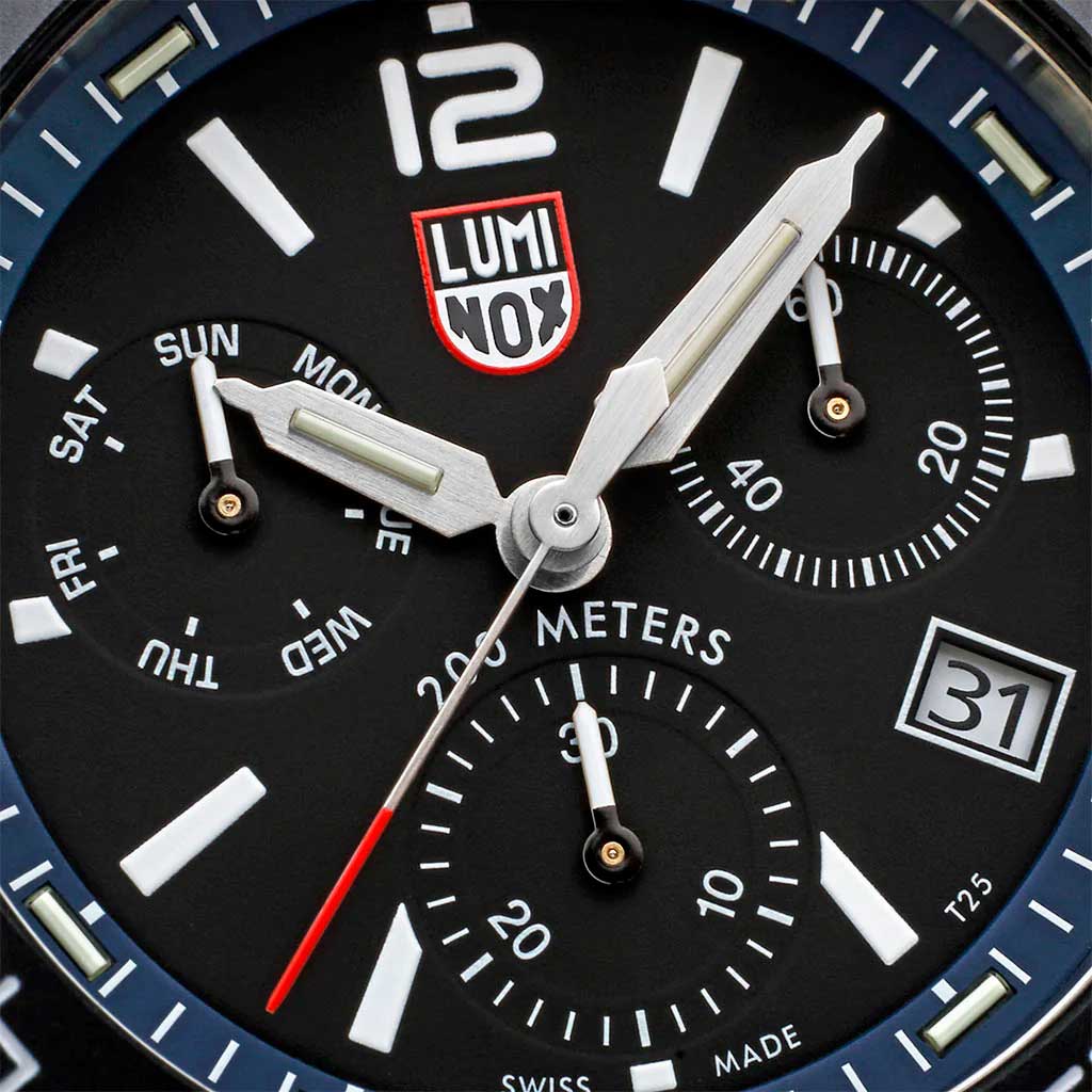 RELÓGIO LUMINOX PACIFIC DIVER CRONOGRAPH 3143 *Safira *44mm *Swiss Made