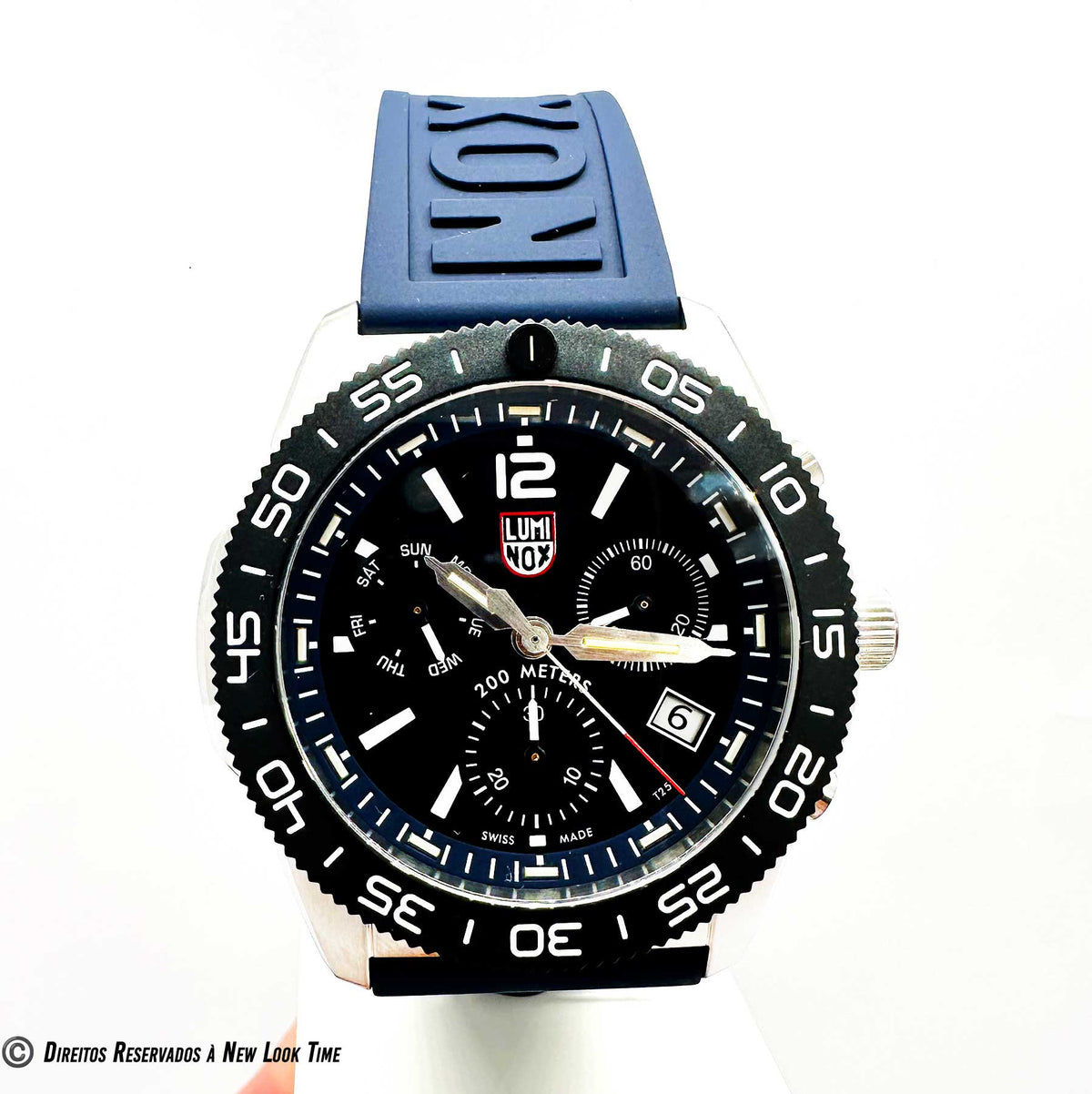 RELÓGIO LUMINOX PACIFIC DIVER CRONOGRAPH 3143 *Safira *44mm *Swiss Made