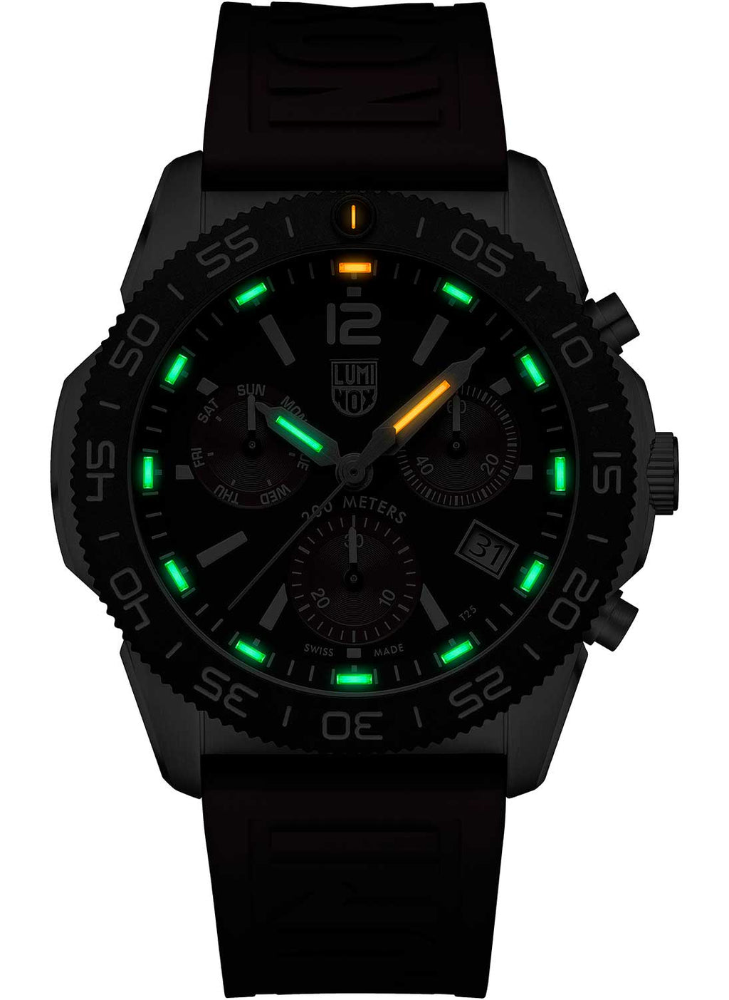 RELÓGIO LUMINOX PACIFIC DIVER CRONOGRAPH 3155.1 *Safira *44mm *Swiss Made