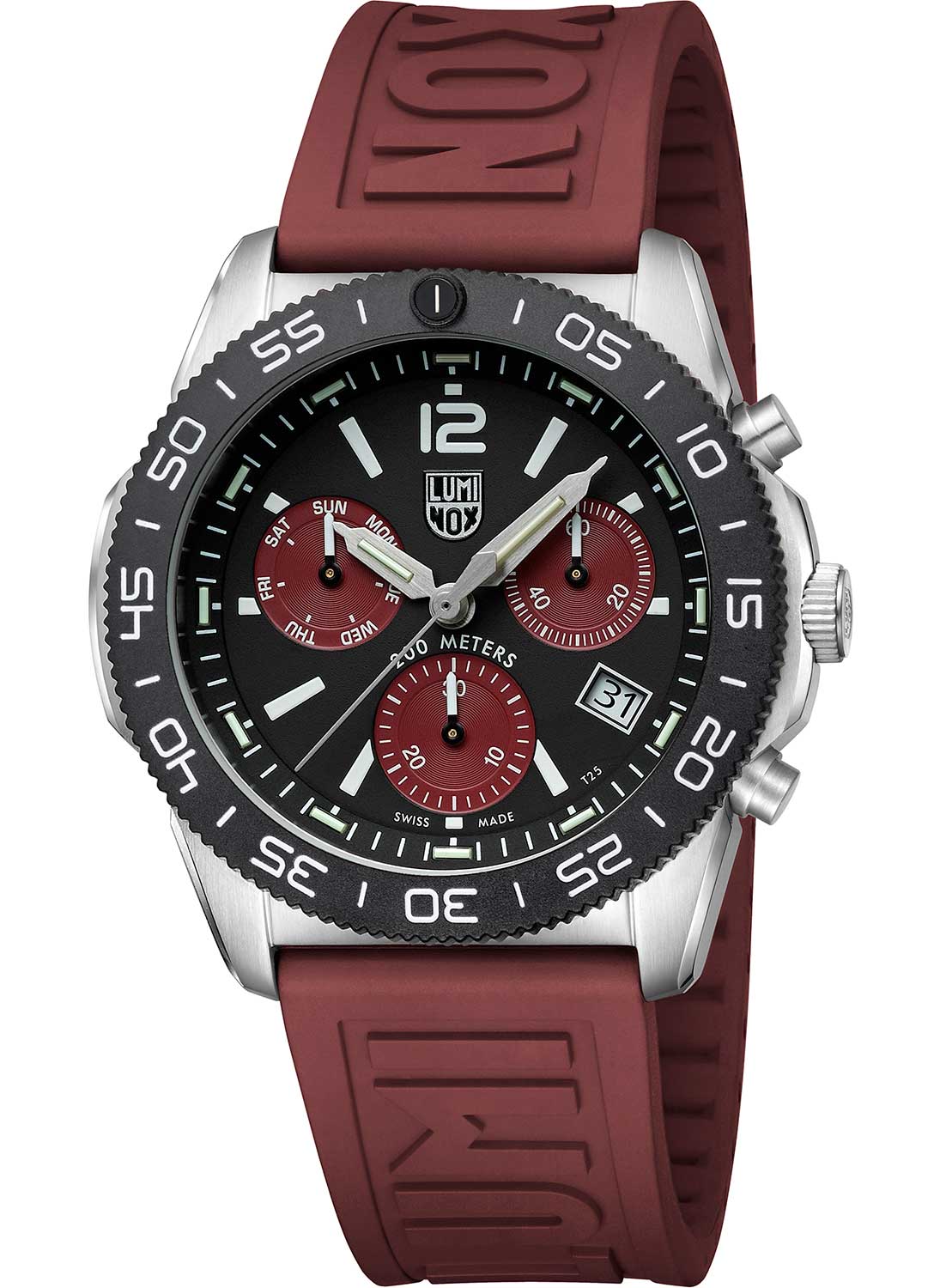 RELÓGIO LUMINOX PACIFIC DIVER CRONOGRAPH 3155.1 *Safira *44mm *Swiss Made