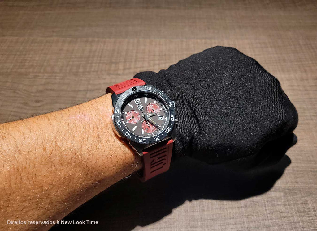 RELÓGIO LUMINOX PACIFIC DIVER CRONOGRAPH 3155.1 *Safira *44mm *Swiss Made