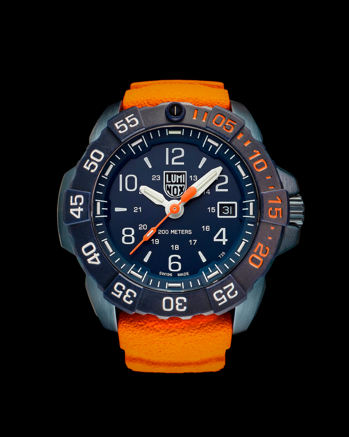 RELÓGIO LUMINOX NAVY SEAL FOUNDATION 3253 *45MM *Safira *Swiss Made *Kit Pulseira Extra
