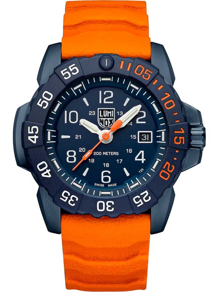 RELÓGIO LUMINOX NAVY SEAL FOUNDATION 3253 *45MM *Safira *Swiss Made *Kit Pulseira Extra