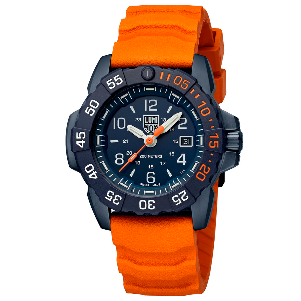 RELÓGIO LUMINOX NAVY SEAL FOUNDATION 3253 *45MM *Safira *Swiss Made *Kit Pulseira Extra