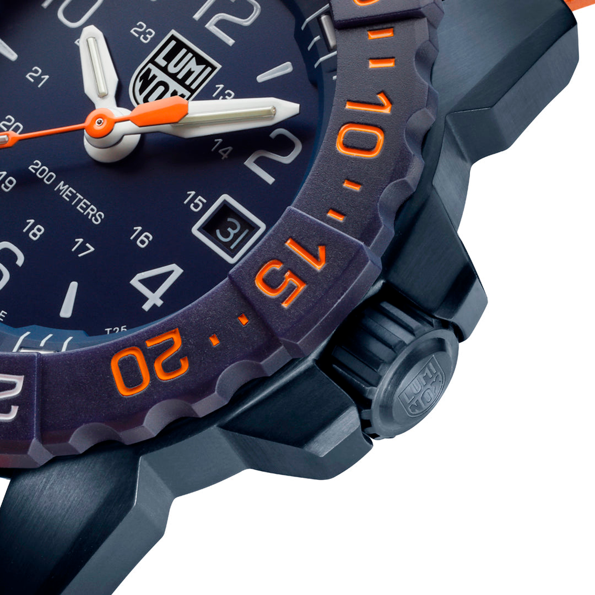 RELÓGIO LUMINOX NAVY SEAL FOUNDATION 3253 *45MM *Safira *Swiss Made *Kit Pulseira Extra