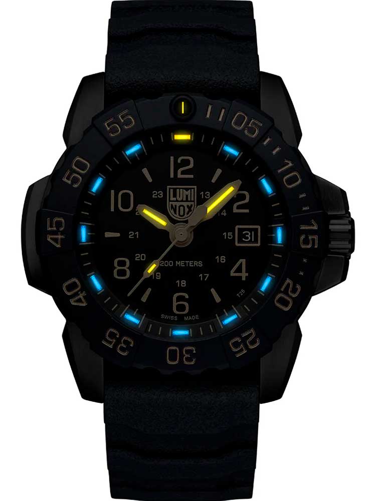 RELÓGIO LUMINOX NAVY SEAL FOUNDATION 3255 *45MM *Safira *Swiss Made