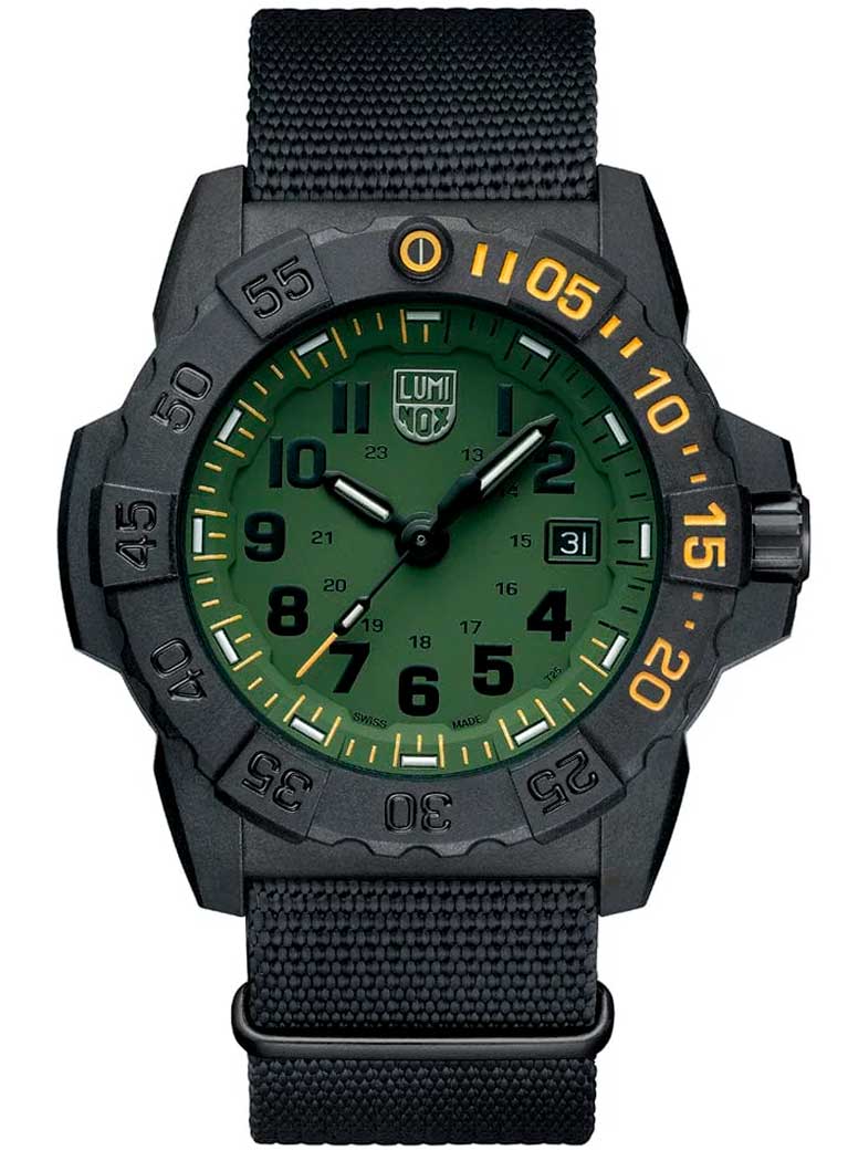RELÓGIO LUMINOX NAVY SEAL FOUNDATION 3517.NSF.SET *45MM *Kit 2 pulseiras
