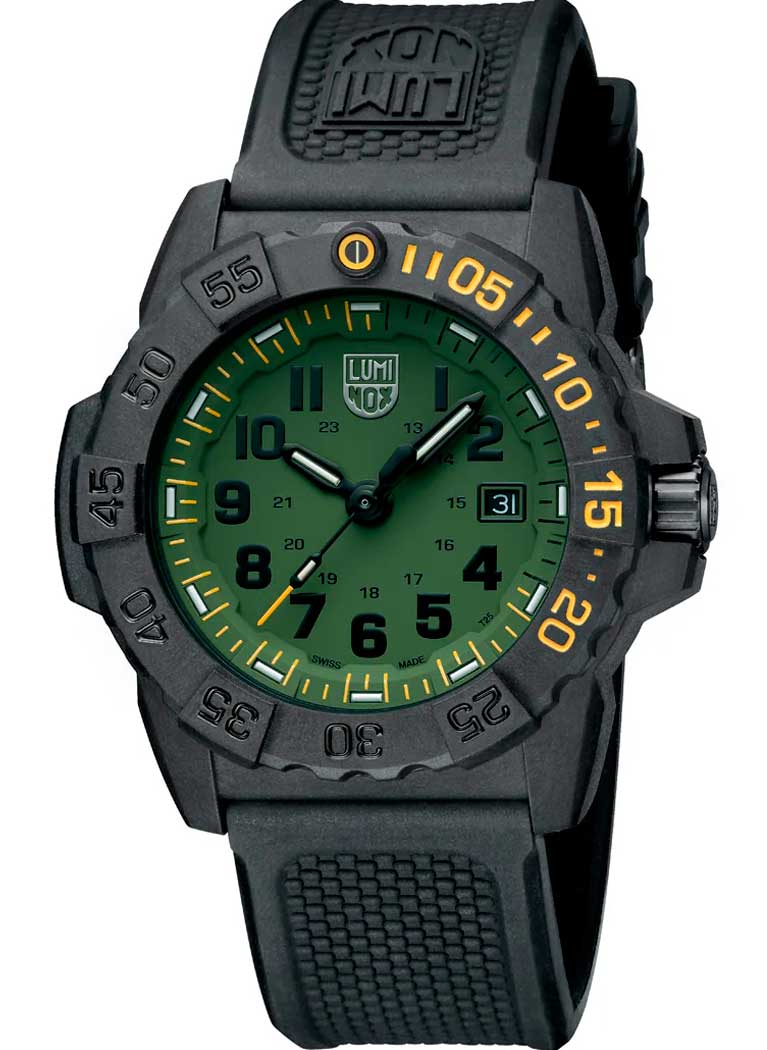 RELÓGIO LUMINOX NAVY SEAL FOUNDATION 3517.NSF.SET *45MM *Kit 2 pulseiras